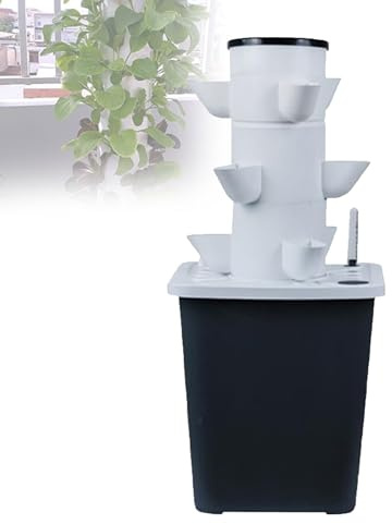 CHSUFBTY Sistema di Giardino Idroponico Coltivazione di Frutta e Verdura Senza Terra Adatto for Uso Interno/Esterno Fragole, Pomodori, Lattuga, Erbe Aromatiche(15holes)