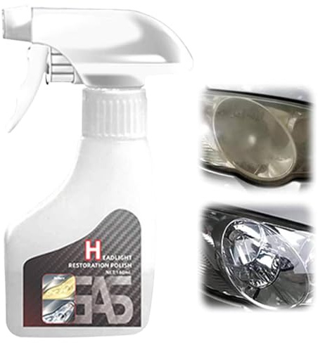 Generisch Scheinwerfer Aufbereitung Flüssigkeit Set, Auto Scheinwerfer Politur Spray, Headlight Restoration Kit, Scheinwerfer Reparaturspray für Reinigt und Poliert Vermattete Vergilbte (1PC)