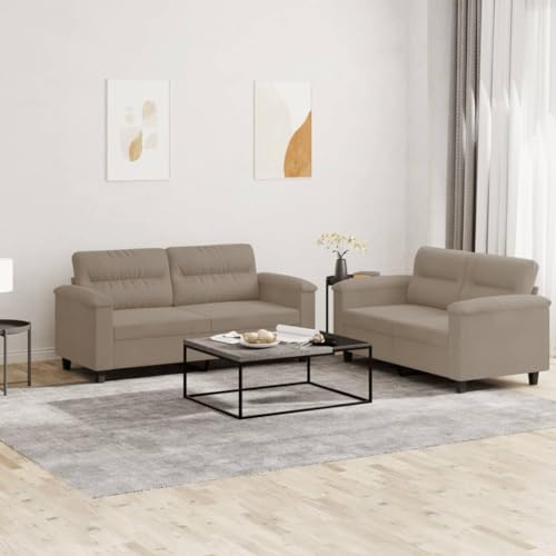 ROMHZKS Langlebige Mikrofaser Sofagarnitur mit robustem Gestell, bequemem Sitzerlebnis und strapazierfähiger Polsterung für Wohnzimmer, Leseecke und Fernsehabende, 110 kg pro Sitz,