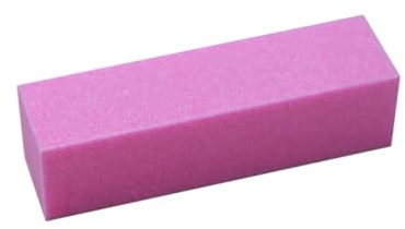 Bloque Pulidor de Uñas Cuadrado de Cuatro Caras Lavable Rosa