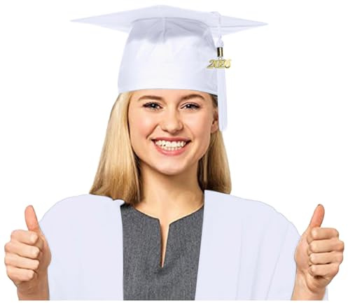Graduation Hats For Adults, Mortarboard Academic High School University with Tassel Mortar Board Graduation Cap Decoration Hat Black Hat for High School University College Party Supplies