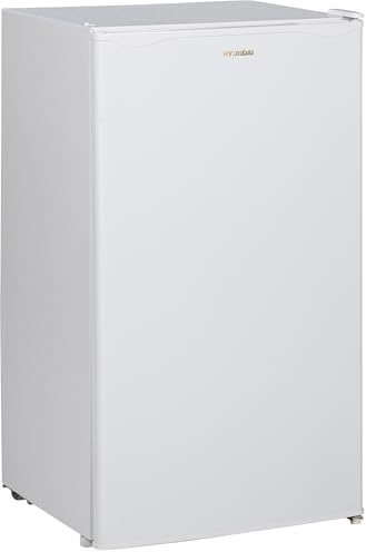 HYUNDAI Réfrigérateur Table Top 90 L Keep Fresh, Compact avec Freezer, Porte Réversible, 2 Clayettes Verre, Bac à Légumes, 41 dB (Blanc)