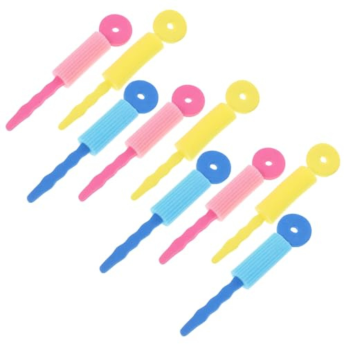 Alipis 9pcs DIY Sponge Hair Rollers Sleeping Curlers for Women Girls Gentle Hair Curling Tool