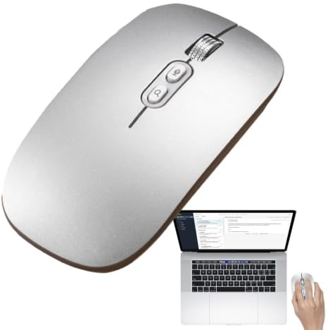 Souris rechargeable pour ordinateur portable | Souris de saisie vocale AI 2,4 G USB | 1600 DPI, clic silencieux, reconnaissance vocale/recherche/entrée, traducteur portable 28 langues pour ordinateur
