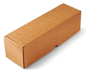 Boîte d'envois postaux allongée en micro canal couleur kraft très résistante. Envoyez des bouteilles. Pack de 50 unités. - M