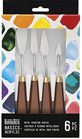 Liquitex Basics - Set 6 Spatole Per Dipingere In Metallo