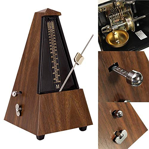 SYXMSM Mechanische Metronom-Teakholz-Holz-Vintage-Stil hölzerner Farbmusik-Timer for Gitarre-Klavier-Violine Zither-Musikinstrument