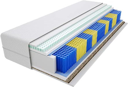 Godre Salvo Gras Taschenfederkernmatratze Härtegrad H3 & H4 -Mittelhart/Hart mit Gestepptem Bezug Hypoallergen Doppelseitig Einsetzbar Schlafzimmer 20 cm Höhe 70x140 cm