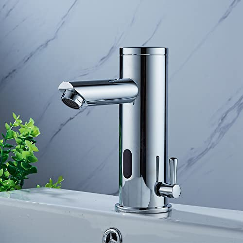 Acesunny Einhebel Mischbatterie Bad Armatur Waschtisch Sensorarmatur mit Infrarot-Sensor Waschtischarmatur Automatik Einhandmischer Bad Faucet Wannen Armatur Badewanne