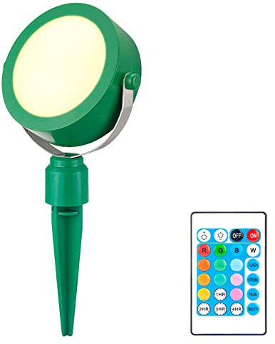 BIGMONAT Battery Landscape Spot Light USB Rechargeable Indoor Outdoor,RGB Garden Plant Lights with Remote,Color Changing Tree Spotlight Outdoor, Waterproof Ground Light for Patio Yard Pathway
