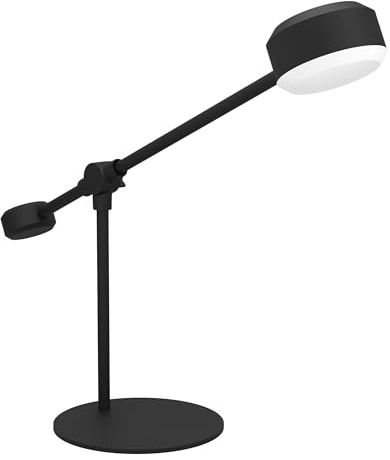 EGLO LED Tischlampe Clavellina, verstellbare Nachttischlampe | Tischleuchte aus Metall in Schwarz, Tisch Lampe für Wohnzimmer und Schlafzimmer, Leselampe warmweiß