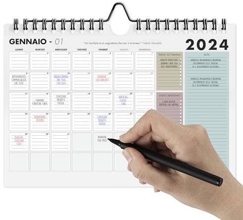 A4 Wandkalender 2023 - Wandkalender 15 Monate Gen 2023 Mar 2024 - Monatsplaner zum Aufhängen, 29,7 x 21 cm