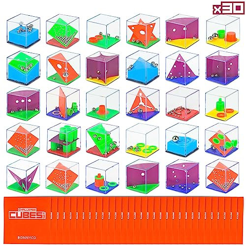BONNYCO Cubi Rompicapo Bambini Gadget Compleanno Bambini Pack 30 Mini Giochi Regalini Fine Festa Compleanno, Regalino Fine Festa Dopo Invitati | Pensierini Anno Scolastico Giochini Bambino Bambina
