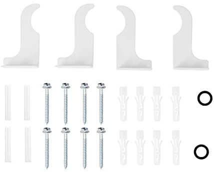 Heilmetz Heizkörper Halterung/ 4 pcs/Befestigung für Flachheizkörper Heizungs Halter für Heizkörper Montageset von Paneeheizkörper Weiß 48x88mm