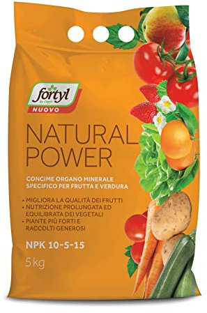 Copyr | Fortyl natural power sacco da 5 kg. Concime organico minerale specifico per frutta e verdura. NPK 10-5-15.