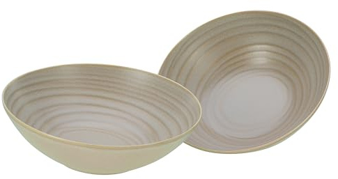 Creatable, 33063, Serie Lava Stone, 2-teiliges Geschirrset für 2 Personen, Salatschüssel Set aus Steinzeug, spülmaschinen- und mikrowellengeeignet, Made in Europe