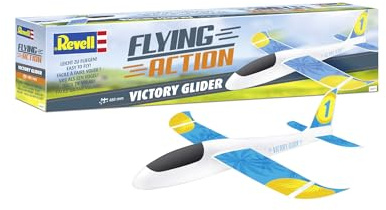 Revell Victory Glider I Styropor Fluggleiter I Einfacher Zusammenbau ohne Kleber I Robustes Material für Innen- und Außeneinsatz I Handstart für schnellen Flugspaß