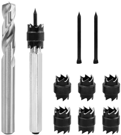 Mesee HSS Spot Weld Cutter Kit, 3/8 & 5/16 Double Sided Rotary Spot Weld Cutter Drill Bit Tool Sheet Metal Hole Cutter Remover for Power Drill Spot Welding