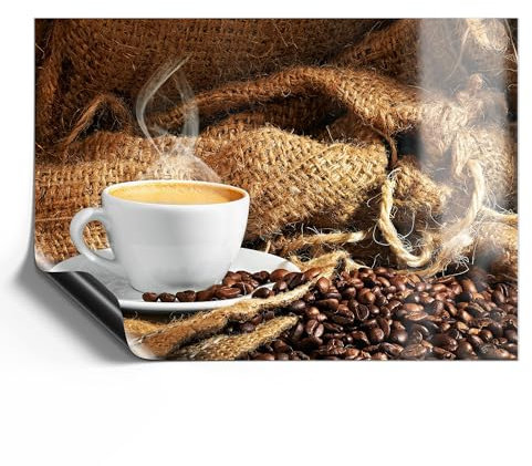 DEQORI Magnetfolie universal 42x30 cm (A3) | Motiv Espresso Eleganz | Magnet Magnetmatte Kühlschrank | magnetisch beschreibbar Wochenplaner & Haushaltsplaner | Magnet-Schild Einkaufsliste