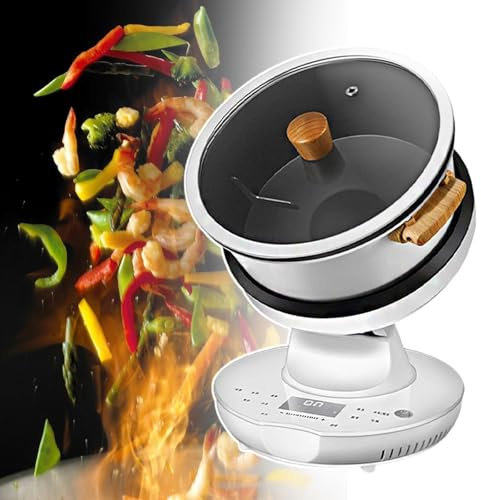 HCAUYNN Procesador De Alimentos Comercial, MáQuina De Cocina AutomáTica Inteligente De 8L, Cuerpo De Olla con Ajuste De 3 Engranajes, para Restaurantes DoméSticos