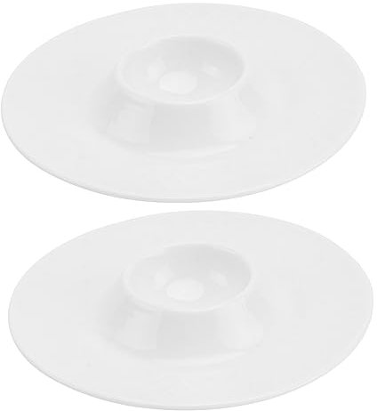 Cabilock Porta Tazze in Ceramica Bianco 2 Pezzi Portaoggetti per La Casa Facili da Pulire per La Colazione