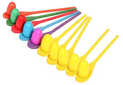 BESTonZON Toys Educational Toddler Games Wooden Spoon Balance Ball Holder for Kids