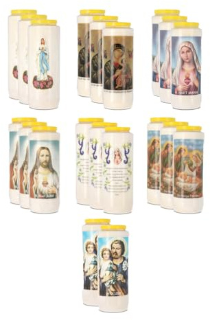KRISTEN Bougies de Cimetière Blanches, Lot de 20 | Bougies Longue Durée (216 Heures)