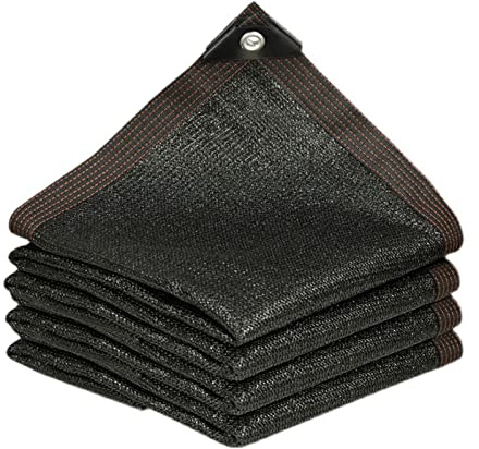Rete ombreggiante 85% per serra – Rete impermeabile ombreggiante vela personalizzabile per esterni panno nero 6 x 7 m – ideale per balconi e giardini