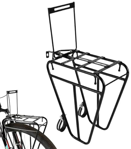 Fahrradträger Vorne | Fahrrad Gepäckträger,Stahl Gepäckträger Für Sport Freizeit Picknick Garage Aufbewahrung