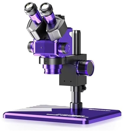 Mikroskop Elektroniskt mikroskop trinokulärt stereoindustrimikroskop, 6,5-60x förstoring, stativ med en arm, for studenter vuxna microscope