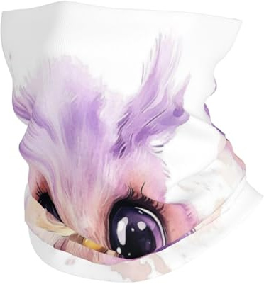 Aquarell-Muster Mit Lila Eule Unisex Neckwarmer Elastisch Loopschal Warm Halsschlauch Für Winter Laufen Radfahren Joggen