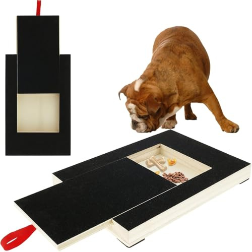 Tiragraffi Per Unghie Di Cani Con Contenitore Per Dolcettis - Tiragraffi In Legno Per Unghie Di Cani Con Cassetto Per Snack Incorporato, Carta Vetrata, Rifinitura Portatile Regolabile Per Tutte Razze