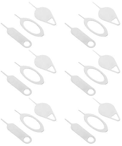 Gadpiparty 100 Pezzi Pin Rimozione Sim in Acciaio Argento, Strumento Leggero e Resistente per Espulsione Scheda Sim da Smartphone e Dispositivi Intelligenti Stili Multipli