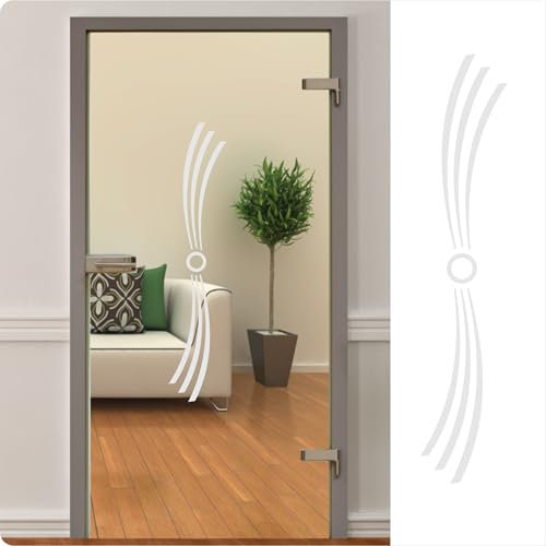 Glastür Aufkleber Tattoo Folie Glasdekor Fensterfolie Sichtschutz Wohnzimmer, Bad, Küche oder für alle Glasflächen Sichtschutzfolie für Türen GDT004 Größenwahl (ca. 100cm x 20cm)