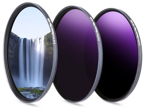Rollei F:X Pro ND Filterset 49mm Neutraldichtefilter Set ND8+ND64+ND1000 | Graufilter mit Ultrafeinem Coating Kratzfest Wasserdicht Rundfilter für Kameraobjektiv