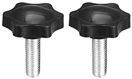 sourcing map vis serrage molette 38mm diamètre bouton hexagonal Prune Poignées M8×20mm 2Pcs