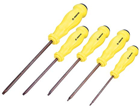 Jeu de tournevis triangulaires 4 mm 3,5 mm 3 mm 2,5 mm 2 mm S2 Tournevis triangulaires Kit d'outils magnétiques en acier avec poignée en plastique antidérapante 5 pièces