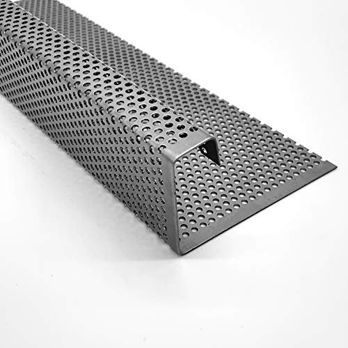 Edelstahl 1,0mm dick Winkellochblech RV3-5 3 Kanten Kiesfang Größe nach Maß (1000mm, 15mm x 50mm x 80mm x 80mm)