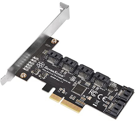 SilverStone Technology ECS06, 6 Ports SATA Gen3 (6Gbps) Non-RAID PCI Express Gen3 x2 card, SST-ECS06