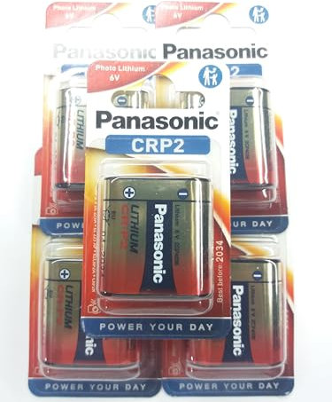 Pile au Lithium Panasonic CRP2 6 V - Blister 1 x5 - Paquet de 5 Blister