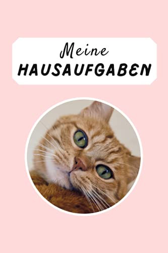 Meine Hausaufgaben: Katze Hausaufgabenheft ohne Datum für Grundschule Teenager Mädchen