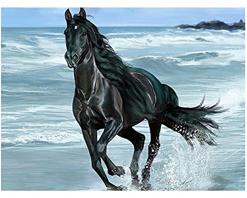 Mit Verpackung Box Bild Quadratische Steine Diamant Painting Bilder Groß Pferd 50x40cm Diamant Malerei Square Drill Diamond Painting Kits Gemälde Malen nach Zahlen Stickerei Kreuzstich Leinwand