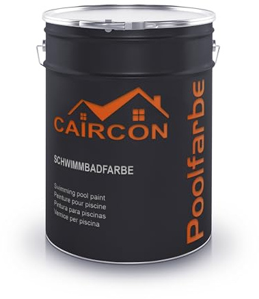 CAIRCON Poolfarbe für Betonbecken – Schwimmbadfarbe Anthrazitgrau - 2,5L