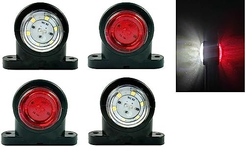 Formplas 4 x LED Luces Lampara Lateral Marcador Indecator Luz Senalizacion Posicion para Camiones Remolque Rojo Blanco Amarillo 12V 24V