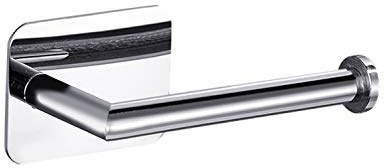 MIFULY Portarrollos de papel higiénico, autoadhesivo, sin taladrar, acero inoxidable, espejo de 8 quilates, accesorio de baño y cocina, acero inoxidable 304, espejo