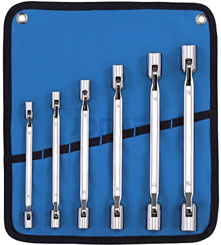 JOMAFA JUEGO DE LLAVES CON VASO ARTICULADAS DE 12 CARAS 8 A 19MM, 6 PIEZAS - 5198