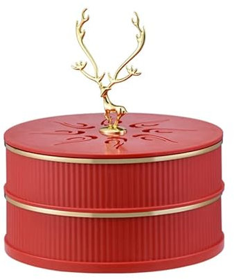 JUNYFFF Panier De Fruits De 2/3 Étages, Support De Panier De Fruits Panier À Pain De Fruits, Collation Familiale, Bureau De Cuisine,Rouge,B