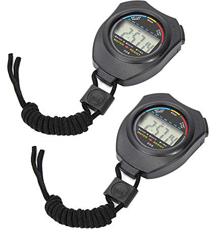 Sportstoppur Timer, Multifunktionell Digital LCD, Handh?llen Stoppur, Tid, Distans, Pace, f?r Racing, L?ggning, Tr?ningsrutiner