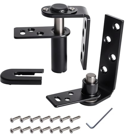 1 Pack Swing Door Hinge, Cafe Door Hinges Dual Swing | Hardware Commercial Saloon Door Hinges Heavy Duty, 180 Degree Rotation for Double Swinging Cafe Door Hardware Hinges