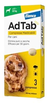 AdTab Compresse Masticabili per cani da 11-22 Kg - 3 compresse
